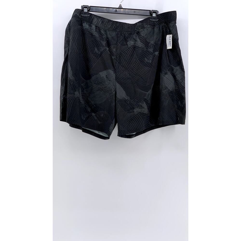 OLD NAVY ACTIVE Men’s Black Geo 7” Essential Shorts SZ 3XL